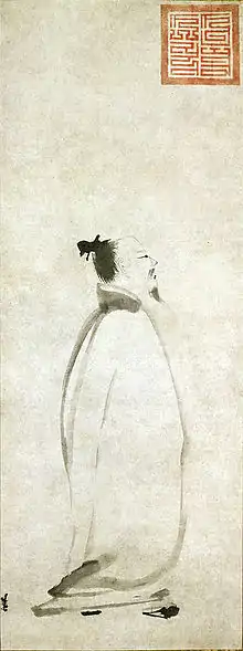 Liang Kai, Li Bai disant un poème, 81,1 × 30,5 cm. Tokyo, National Museum.