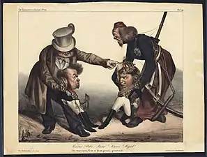 Caricature sur la guerre portugaise (1831-1834).