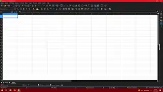 Page vierge de LibreOffice Calc 7.5 sous Windows 10.