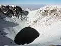 Vue du lac de cratère du Licancabur.