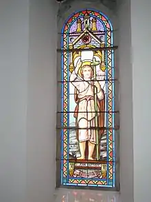 Église de Licq, vitrail saint Jean-Baptiste.