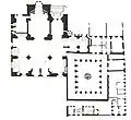 Plan au sol de l'église Notre-Dame et bâtiments de collegiale