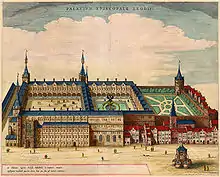 Palais épiscopal de Liège en 1649