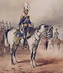 Le lieutenant-colonel Lord George Augustus Frederick Paget du 4th (Queen's Own) Light Dragoons à Dublin en 1850.