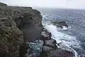 Falaises de Xodre sur Lifou, typiques du relief côtier des îles Loyauté