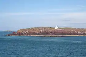 Phare à Quarry Point sur l'île Skokholm