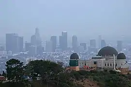 L'observatoire Griffith et Downtown L.A..