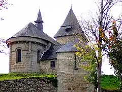 L'église vue de la salle des sports.