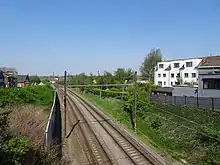 Près de Haren en 2019Caténaire de 1949.