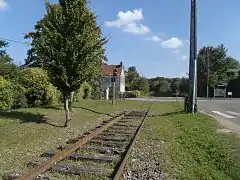 La signalisation protégeant le PN1 au début de la ligne.