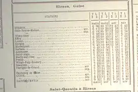 Horaires.