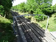 La voie ferrée en direction de Bourg-la-Reine.