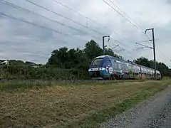 Un TER entre Saint-Germain-des-Fossés et Vichy