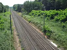 La ligne de Vichy à Riom en direction de Riom