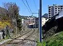 Tronçon de ligne non déposé entre Albertville et Ugine.