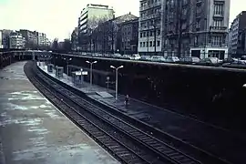 La gare lorsque la ligne d'Auteuil était encore ouverte.