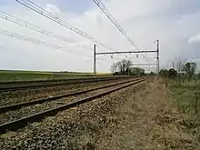 La ligne à Hanches (Eure-et-Loir).