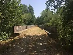 Le pont de l'Anglin à Ingrandes en 2019.