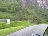 Viaduc d’Urdos et entrée nord du tunnel du Portalet.