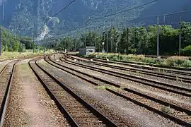 Vue de la sortie du faisceau de Saint-Avre.