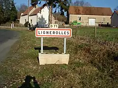 Le panneau d'entrée d’agglomération en 2012.