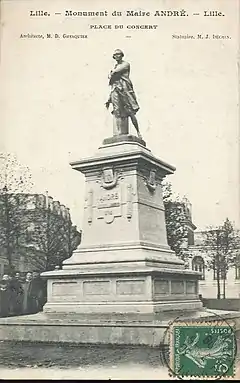 Jules Déchin, Monument à François André-Bonte (1908), Lille, place du Concert.