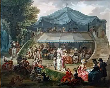 Fête au Colisée, vers 1789, François Watteau.