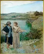 Tobie et l'Ange, 1880, Jean-Charles Cazin.