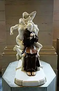 Obsession (1890 ou 1900), marbre et bois, palais des Beaux-Arts de Lille.