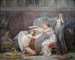 Psyché couronnant l’amour, vers 1785-1790, Jean-Baptiste Greuze.