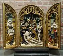 Retable de la déploration, sainte Élisabeth de Hongrie et sainte Véronique (1500-1510), Cologne.