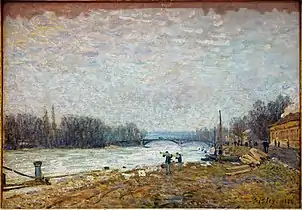 Après la débâcle, la Seine au pont de Suresnes par Alfred Sisley, 1880, Palais des beaux-arts de Lille.