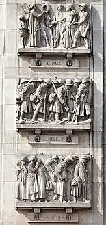 Détail du Monument aux morts de Lille, bas-reliefs (1927).