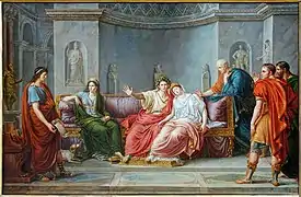 Virgile lisant l'Énéïde devant Auguste et Livie, fin XVIIIe siècle, Jean-Baptiste Wicar.