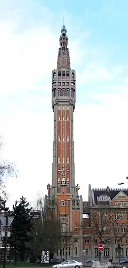 Le beffroi de la mairie de Lille.