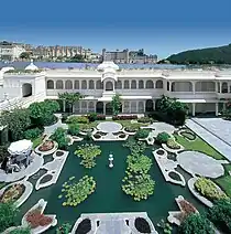 Les jardins intérieurs du Lake Palace