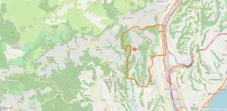 Limites du territoire communal de La Gaude (06610) vu sur OpenStreetMap