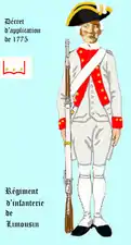 régiment de Limousin en 1775