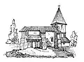 Église Saint-Hilaire en 1865, par Pierre-Amédée Brouillet.