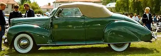 Lincoln-Zephyr V-12 coupé convertible, 1939