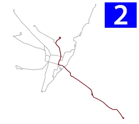 Voir la carte de la ligne.