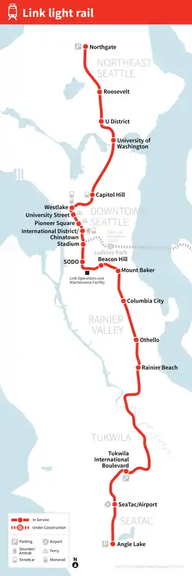 Carte de la Central Link.