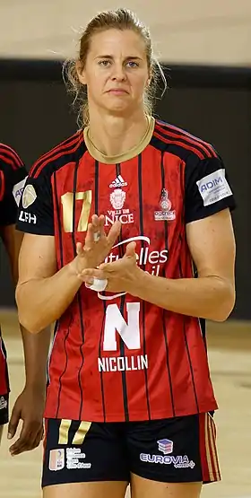 Linnea Torstenson en 2017sous le maillot de l'OGC Nice.