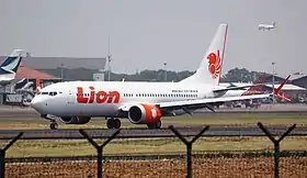 Le Boeing 737 Max 8 PK-LQP, l'appareil impliqué dans le crash (septembre 2018).