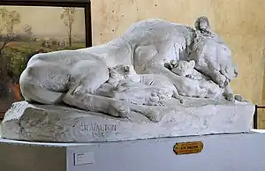 Lionne et lionceaux, Charles Valton.