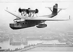 Photographie en noir et blanc d'un avion.