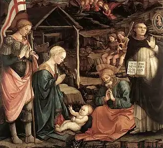 Adoration avec saints,1460-1465,Prato, musée du Dôme.