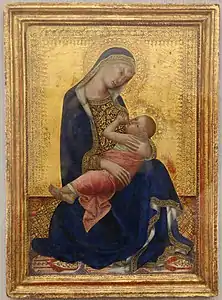 Lippo Memmi et son atelier, Madonne du latte, vers 1340.