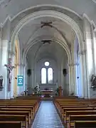 Vue de l'intérieur de l'église.