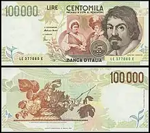 100 000 lires Caravaggio